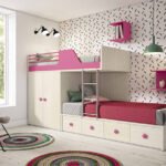 dormitorio-juvenil-rosa-con-litera-tiradores-rosas